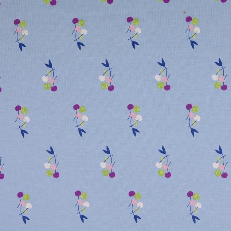 Jersey Kirschen hellblau