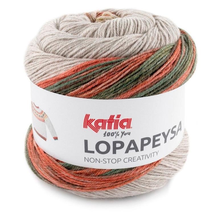 katia Lopapeysa 101 rot/grün/gelb/braun