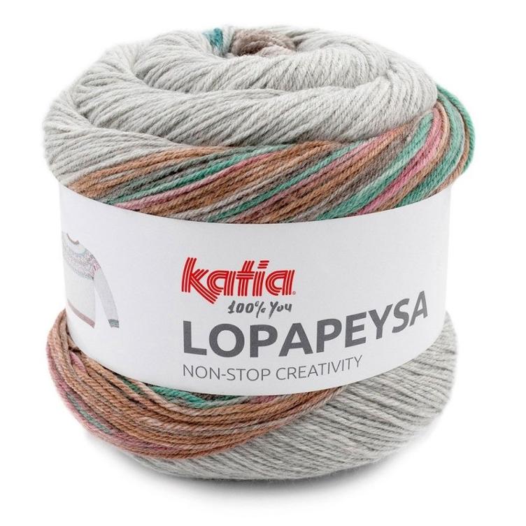 katia Lopapeysa 201 grün/braun/d`grau/pink/blau