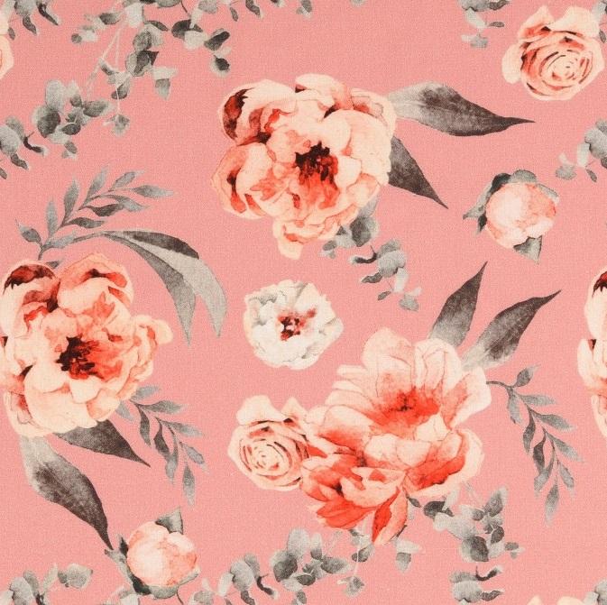 Klaranähta Baumwolle Rosen altrosa