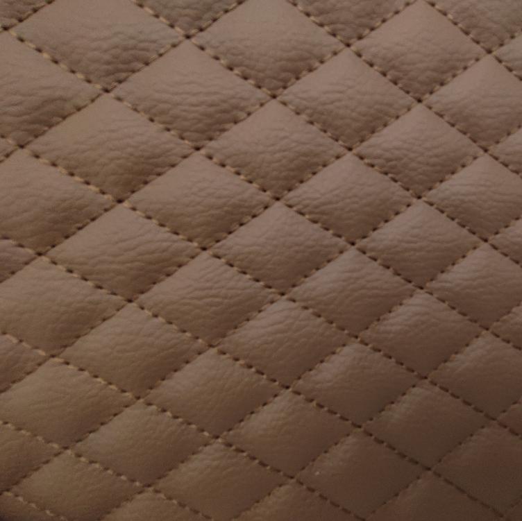 Kunstleder gesteppt Matelassé Rhombus taupe