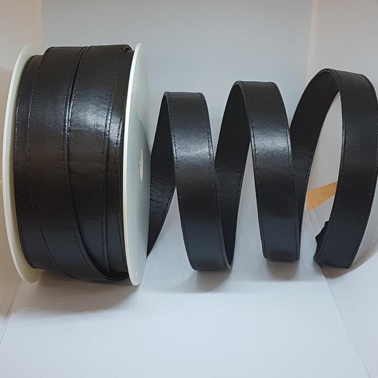 Kunstleder Gurtband 25mm schwarz
