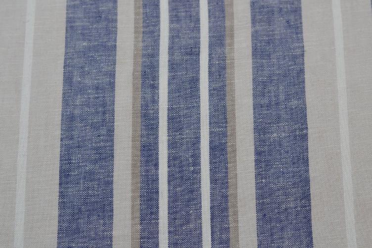 Leinen-Viskose Streifen beige
