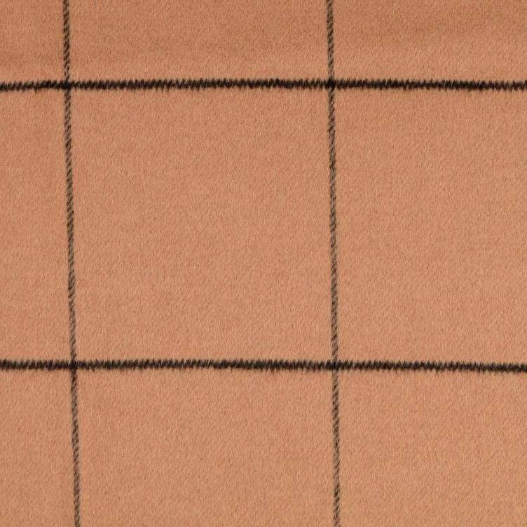 Mantelstoff Flausch Karo/Tiles beige