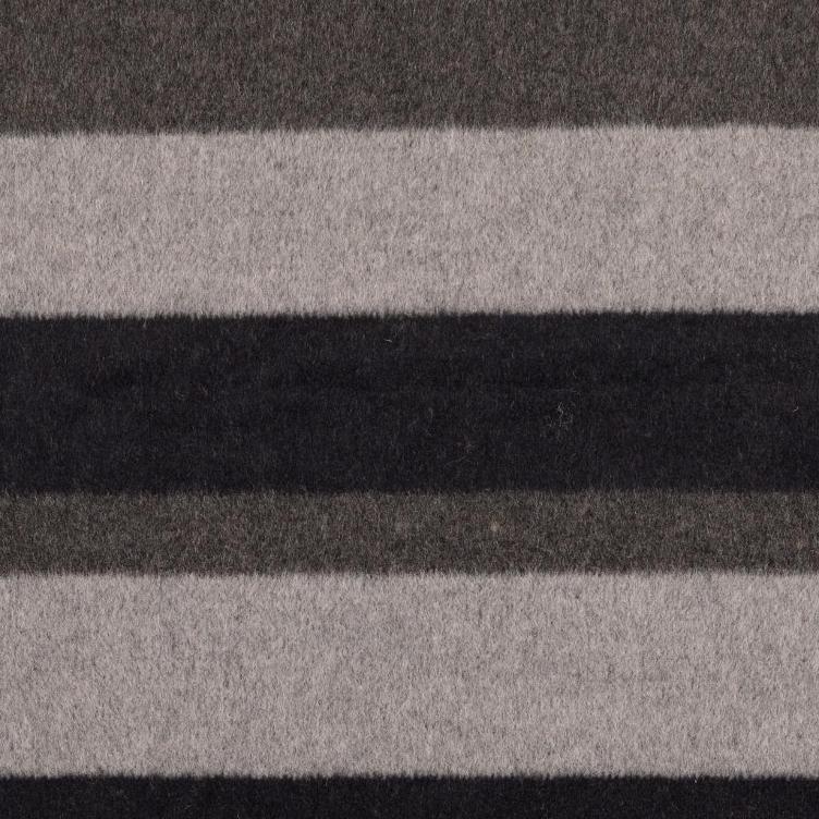 Mantelstoff gestreift schwarz grau