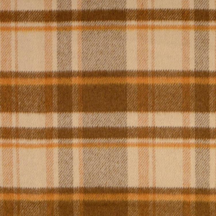 Mantelstoff Karo braun beige
