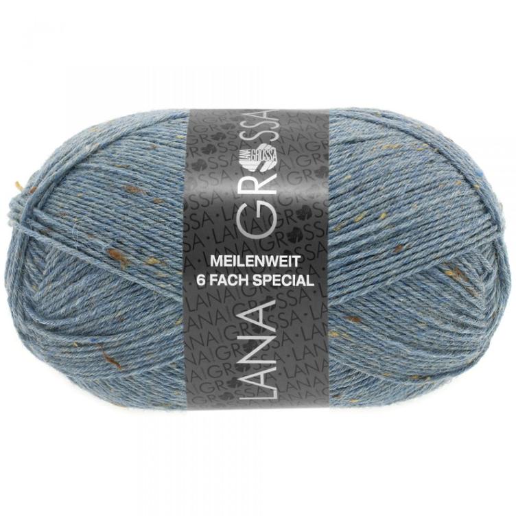 Meilenweit 6-fach grau/blau meliert