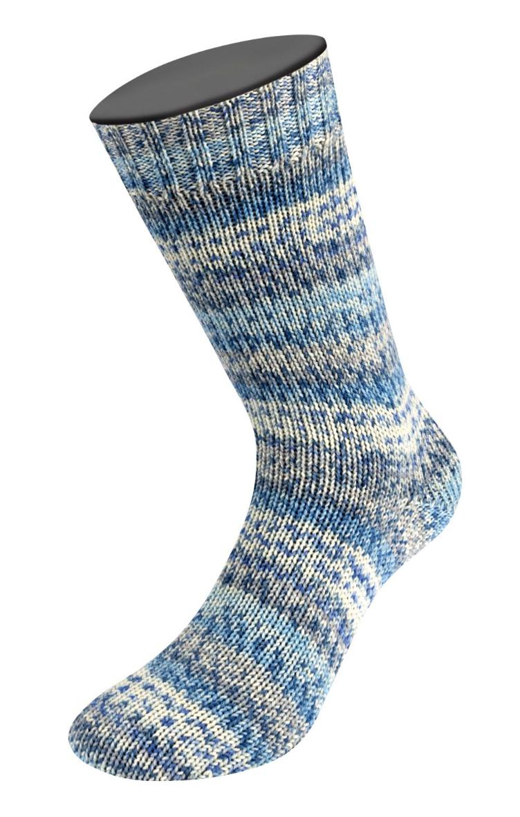 Meilenweit Merino Duetto extrafine blau weiss grau 601 - 0