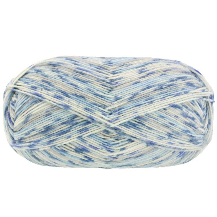 Meilenweit Merino Duetto extrafine blau weiss grau 601
