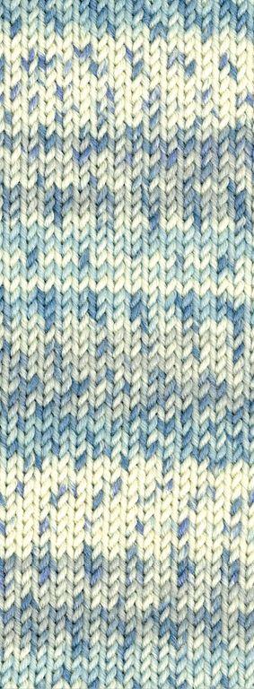 Meilenweit Merino Duetto extrafine blau weiss grau 601 - 1
