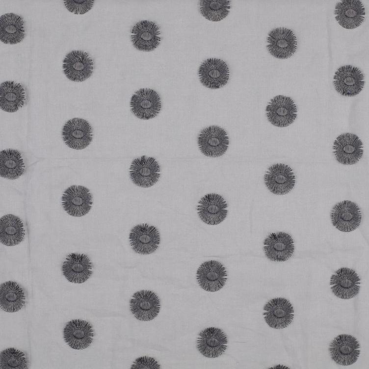 METERPEIS Vintage Baumwolle Gänseblümchen grau