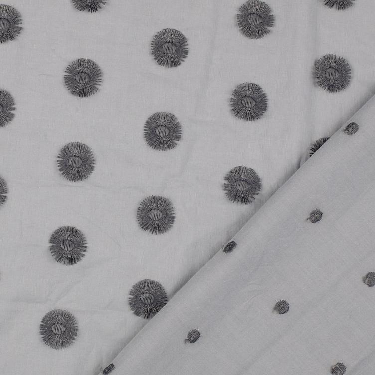 METERPEIS Vintage Baumwolle Gänseblümchen grau - 1