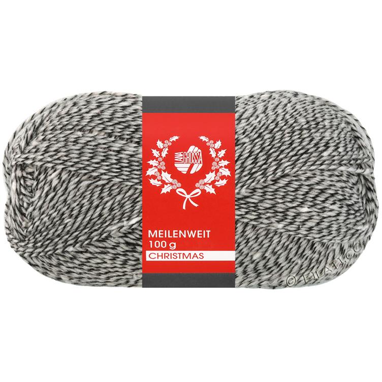 MW Christmas Snowflake schwarz weiss Sockenwolle