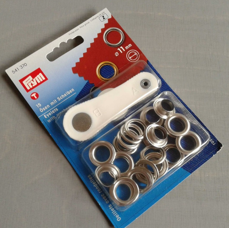 Ösen mit Scheiben 11mm silber