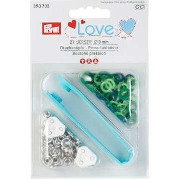Prym Love Jersey Druckknöpfe 8mm grüntöne