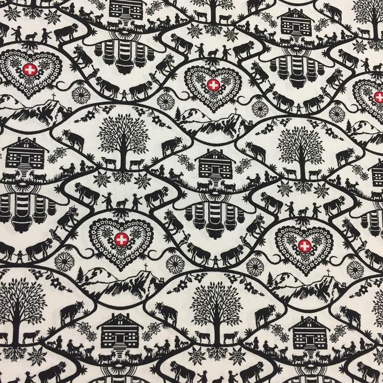 Scherenschnitt Canvas weiss/schwarz