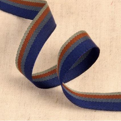 Sergeband gestreift 15mm blau