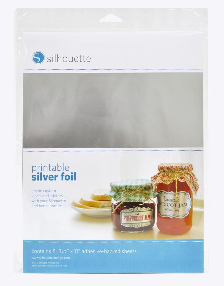 Silhouette Foil Stickers silber