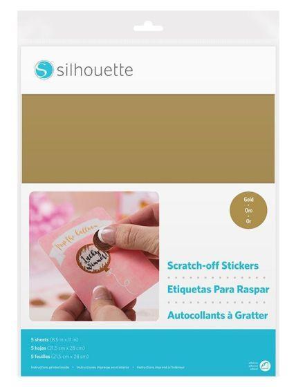 Silhouette Scratch-off Stickers gold
