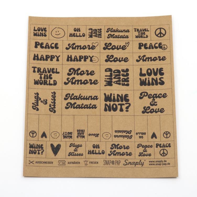 SnapPap Label Bogen - Hippie