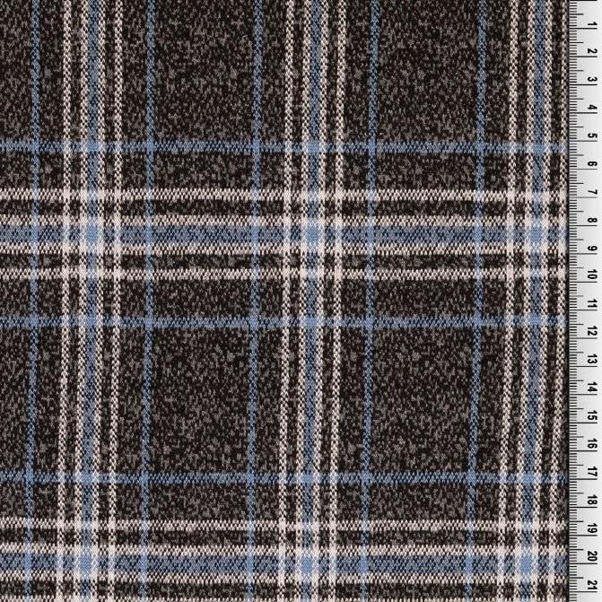 Strick Jacquard Karo blau