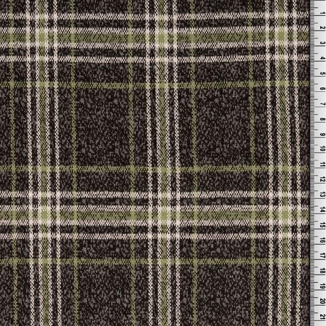 Strick Jacquard Karo grün