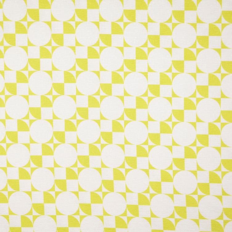 Struktur-Baumwolle lime Kreise