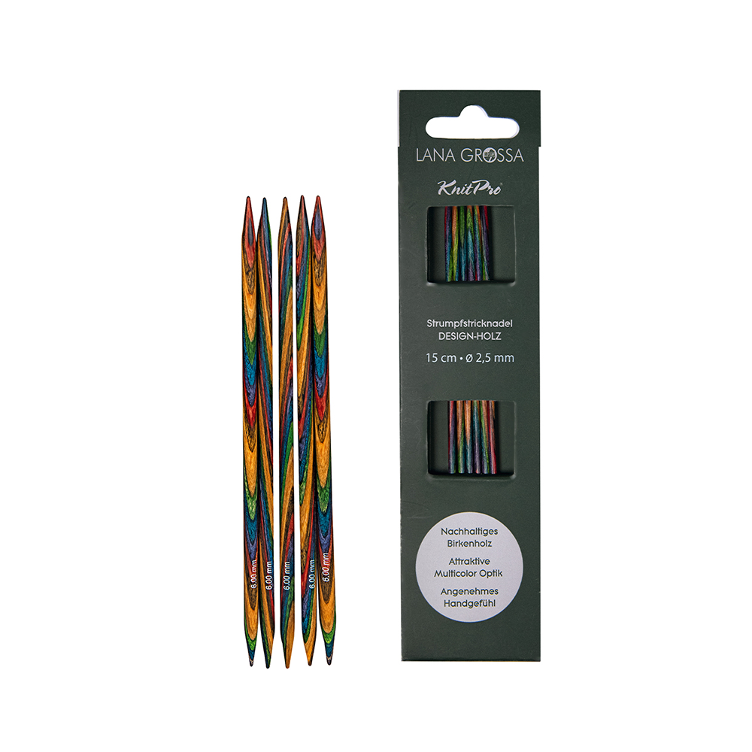 Strumpfstricknadel Desigh-Holz 20cm 4.00mm