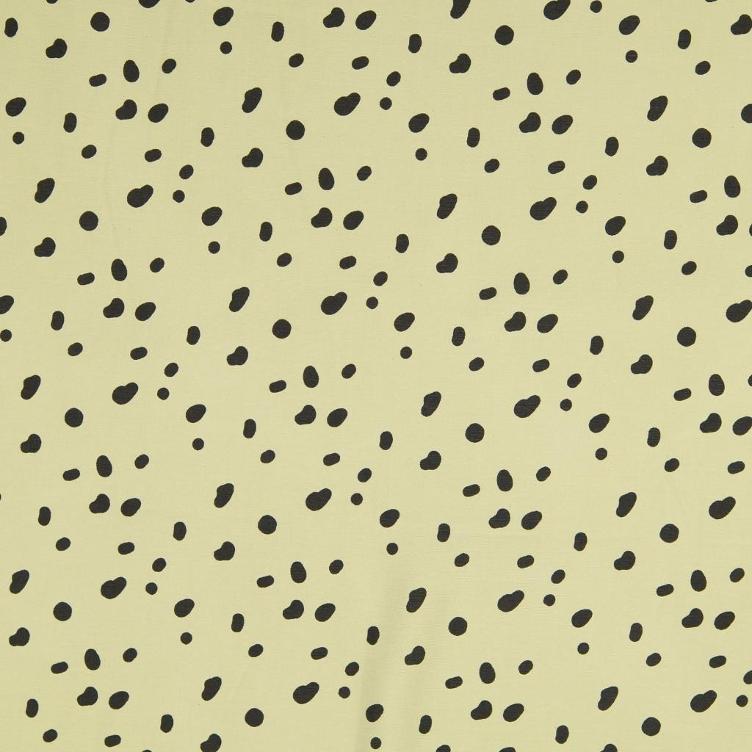 Viscose Sandwashed dots lindgrün