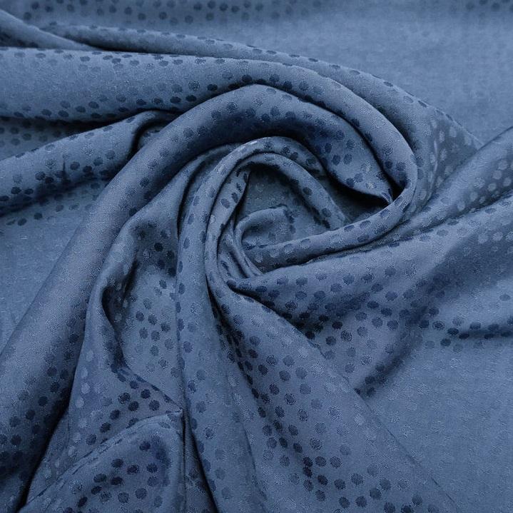 Viscose Tupfen ton-in-ton marine