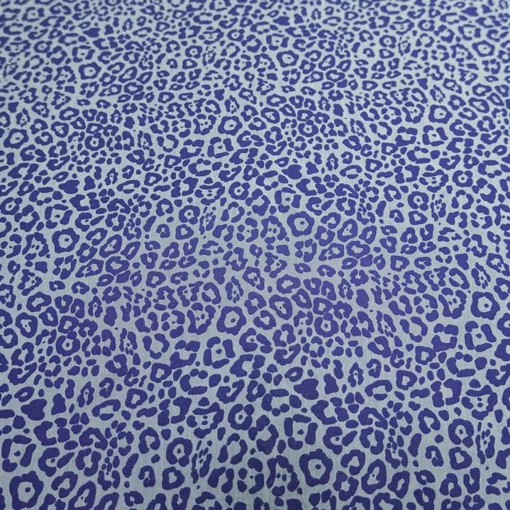 Viskose Leo print blau