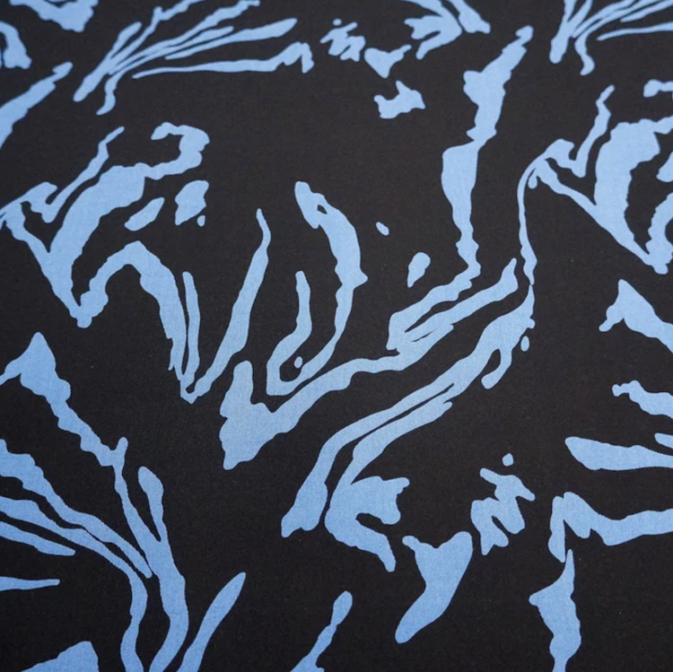 Viskose-Twill Grafik blau