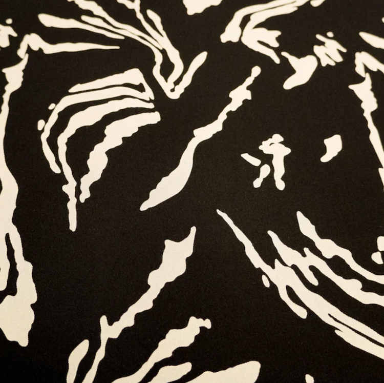 Viskose-Twill Grafik taupe