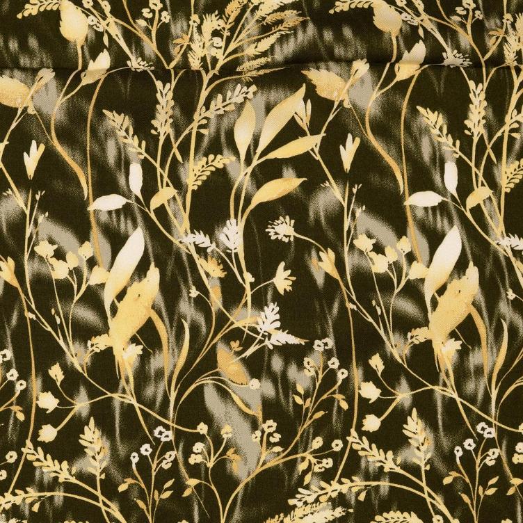 Viskose-Twill Herbstgrün
