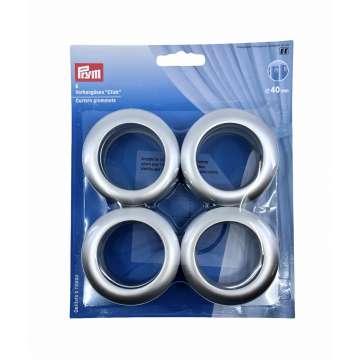 Vorhang Ösen Click silber 40mm