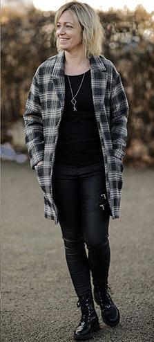 Winterkaro Nela schwarz beige - 1